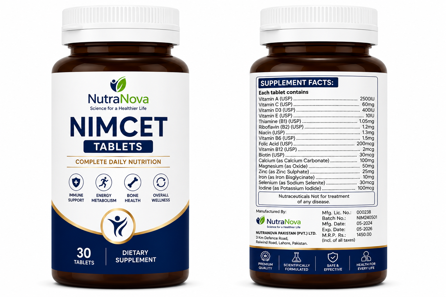 NutraNova Nimcet bottle